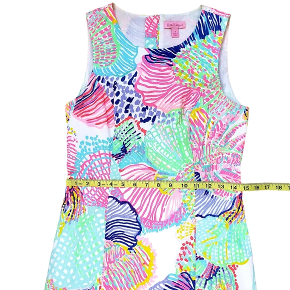 Lilly Pulitzer Roar of the Seas Mila Dress sz 0 EUC gold zip Medallion shift - Picture 6 of 14